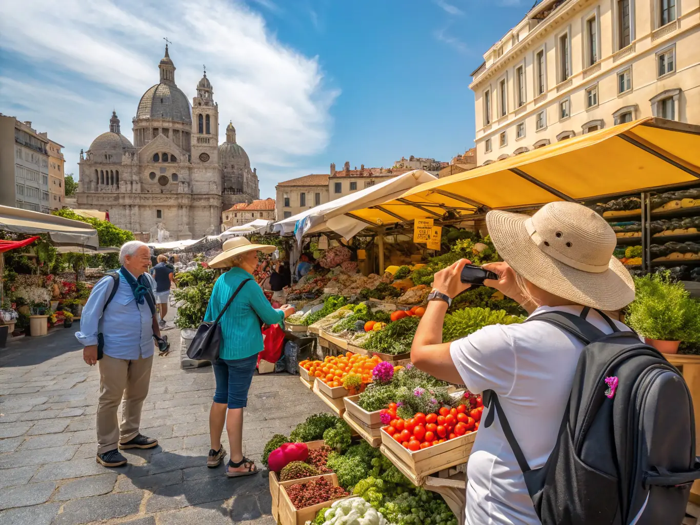 A scene from a cultural event in Marseille, where FRAHP artists are displaying their work and interacting with visitors, promoting Haut-Provençal art to a wider audience.